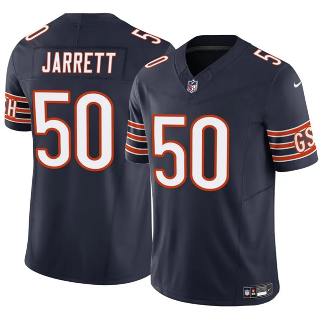 Men's Navy Chicago Bears #50 Grady Jarrett 2025 F.U.S.E. Vapor Untouchable Limited Stitched Football Jersey